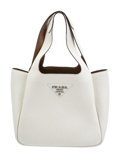 prada dynamique white|Prada Vitello Daino Dynamique Tote White Caramel.